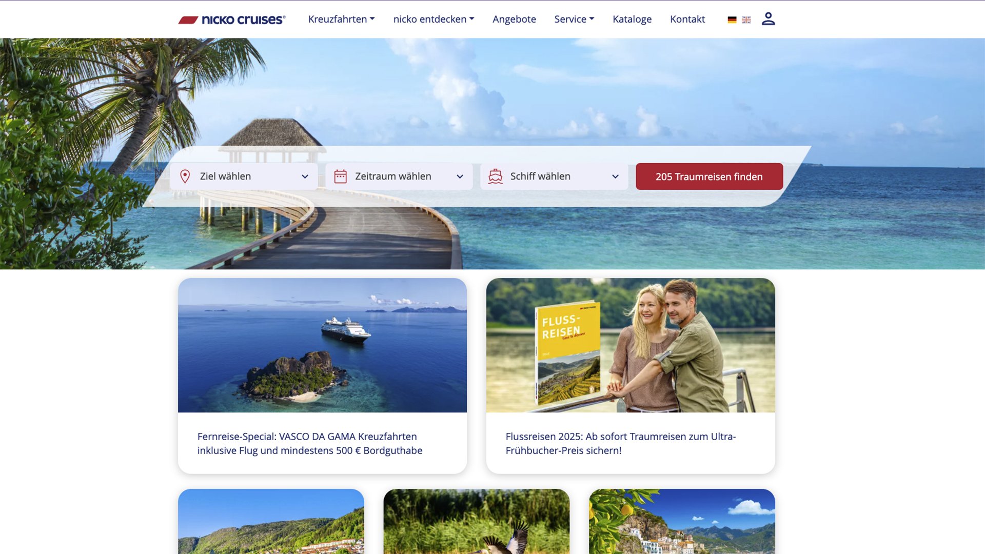 Website nicko cruises