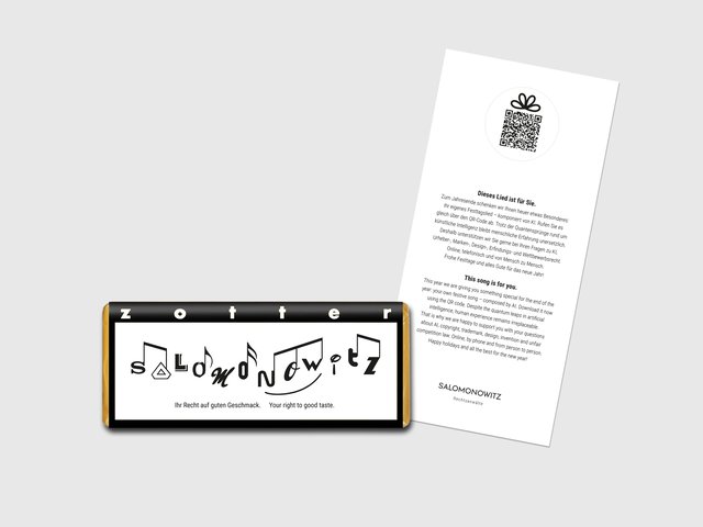 Salomonowitz Rechtsanwälte. Festtagskarten mit 150 ganz persönlichen Songs dank KI.