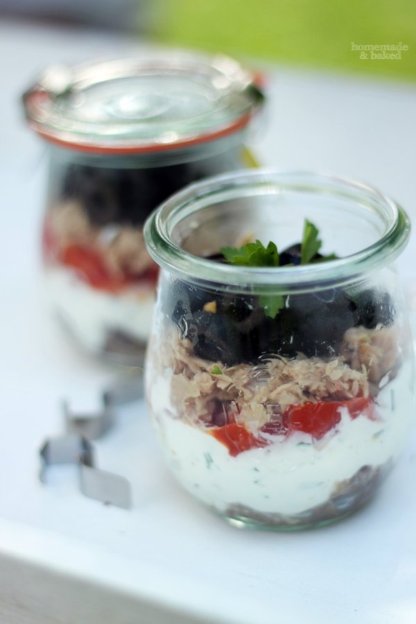 Thunfisch-Sandwich im Glas