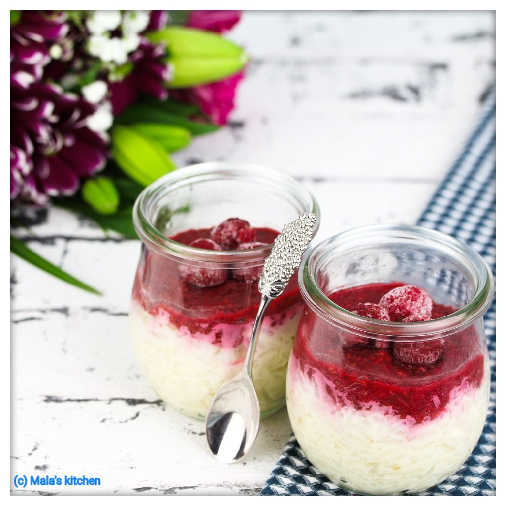 Schoko-Milchreis mit Himbeer-Chia-Mus ToGo