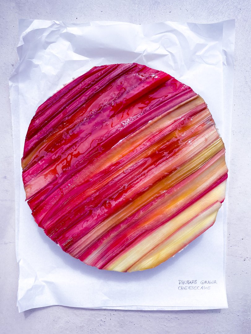 Rhabarber Ingwer Käsekuchen
