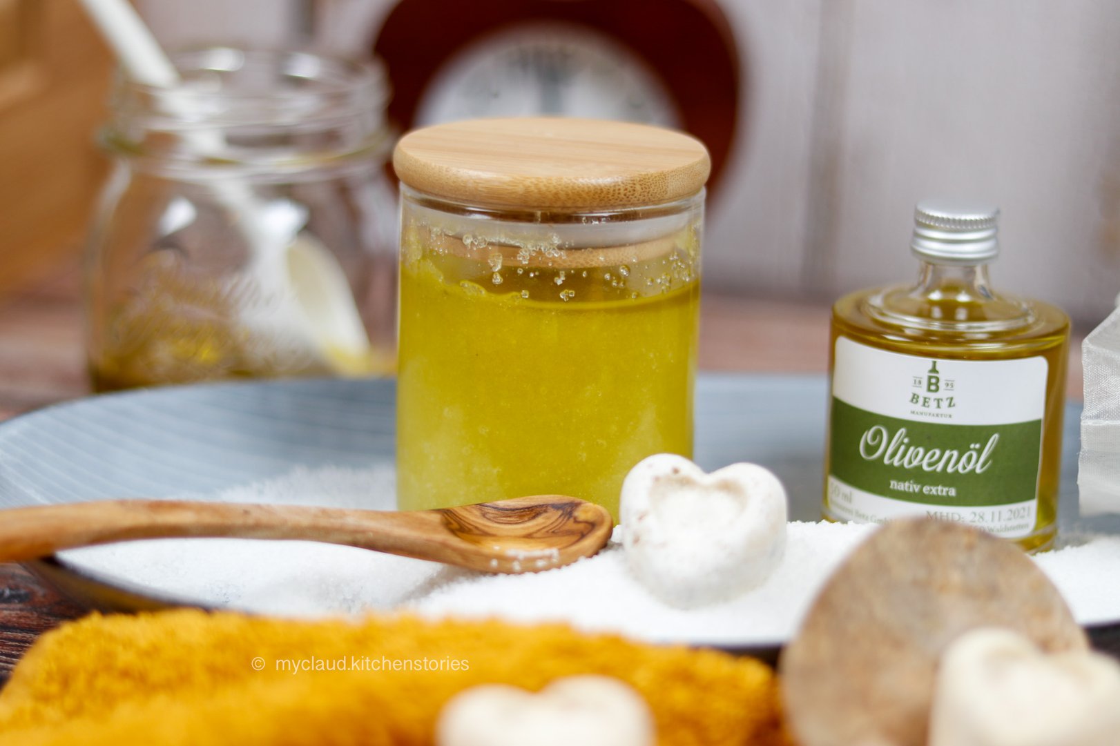 Olivenöl-Peeling