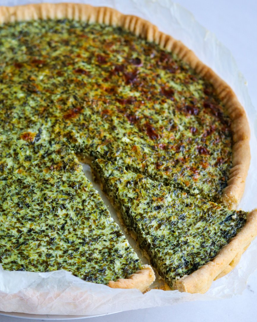 Titelbild zu Einfache Ricotta und Spinat Quiche