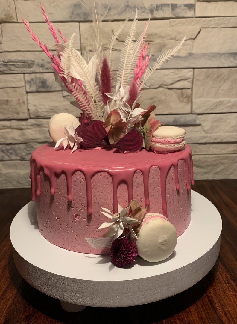 Titelbild zu Ricotta - Zitronen - rote Rüben Torte