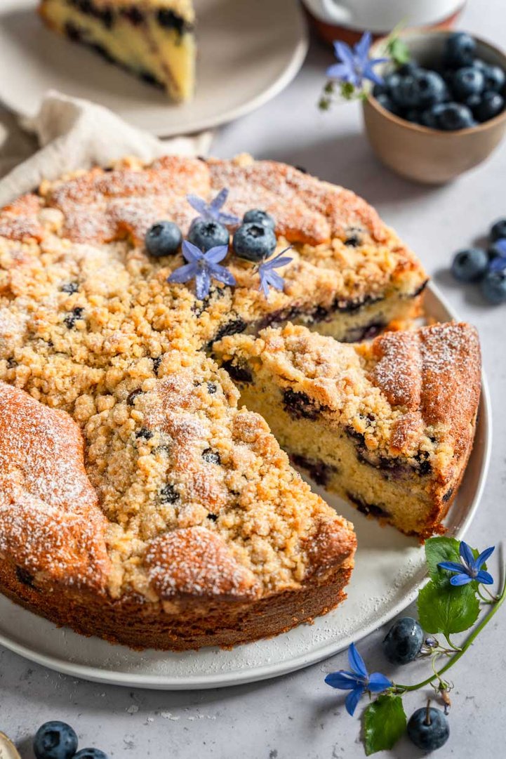 Blaubeerkuchen mit Streusel