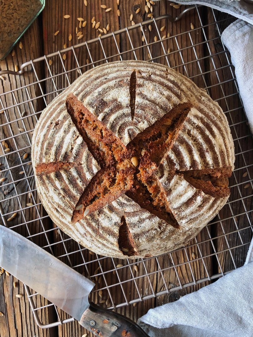 Titelbild zu Einfaches Sauerteigbrot ohne Hefe