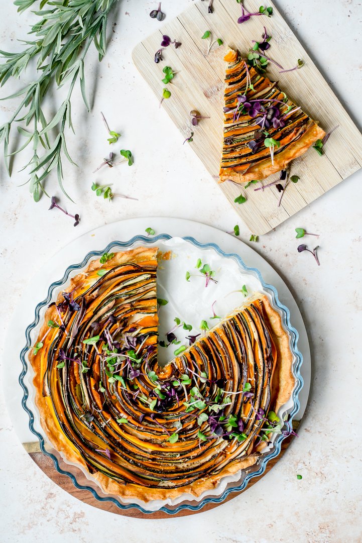 Titelbild zu Gemüse-Spirale-Tarte mit Parmesan