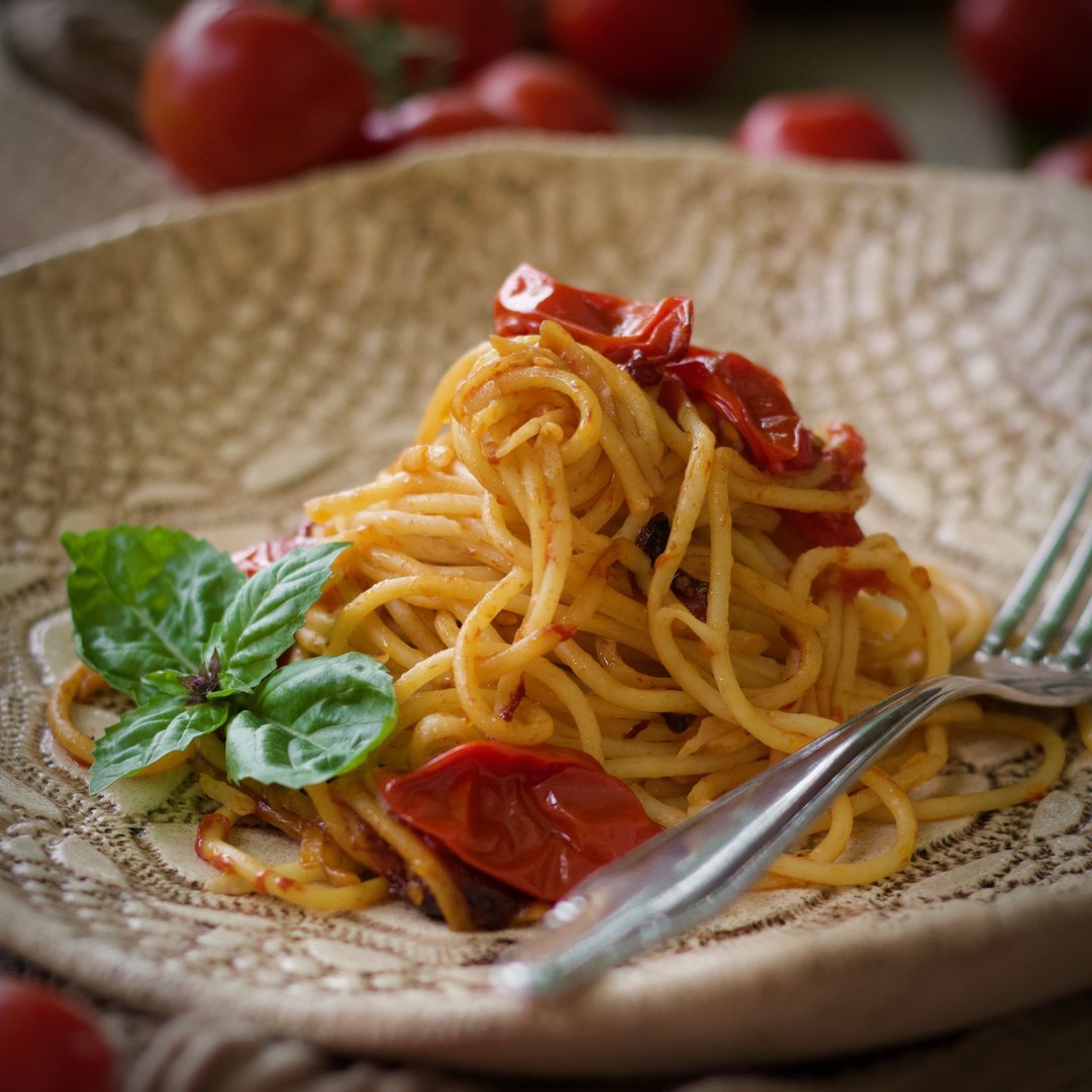 Titelbild zu Spaghetti mit Cocktailtomaten