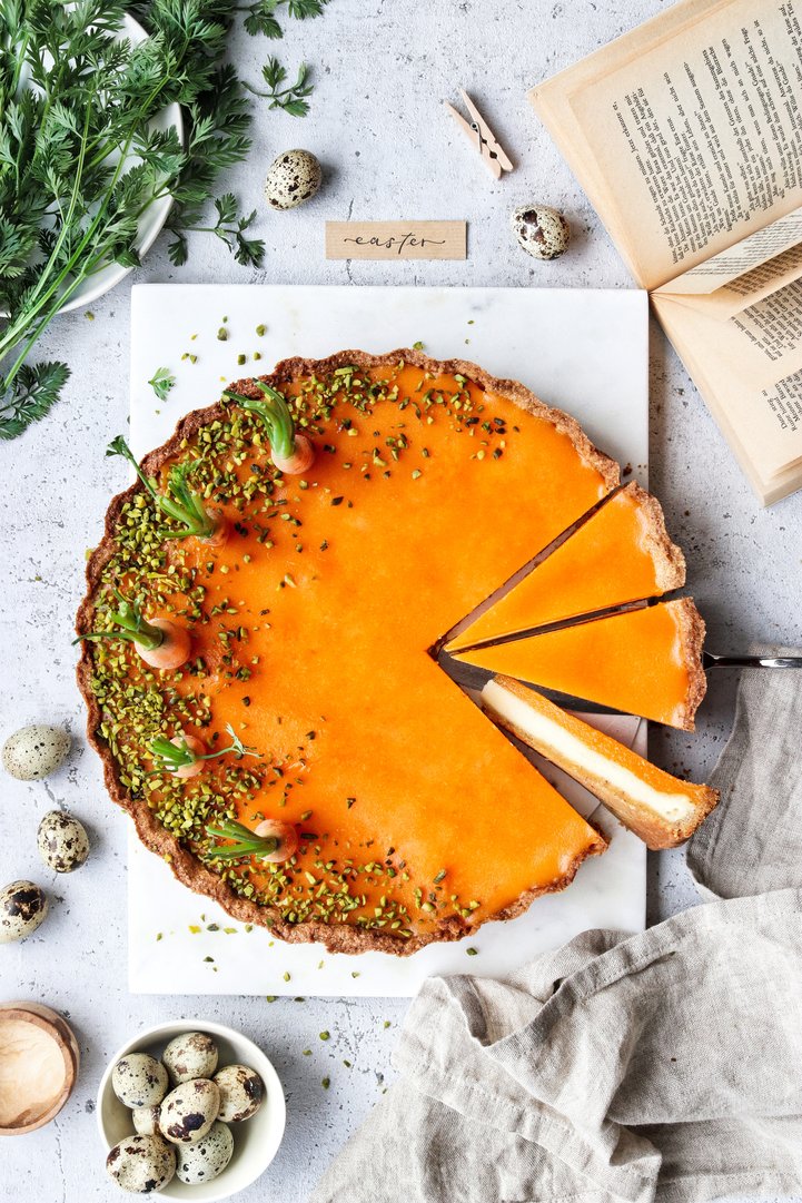 Titelbild zu Möhrenkuchen-Cheesecake-Tarte