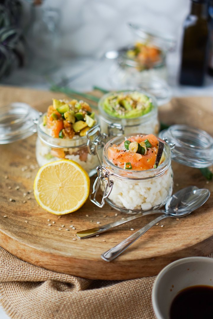Sushi im Glas