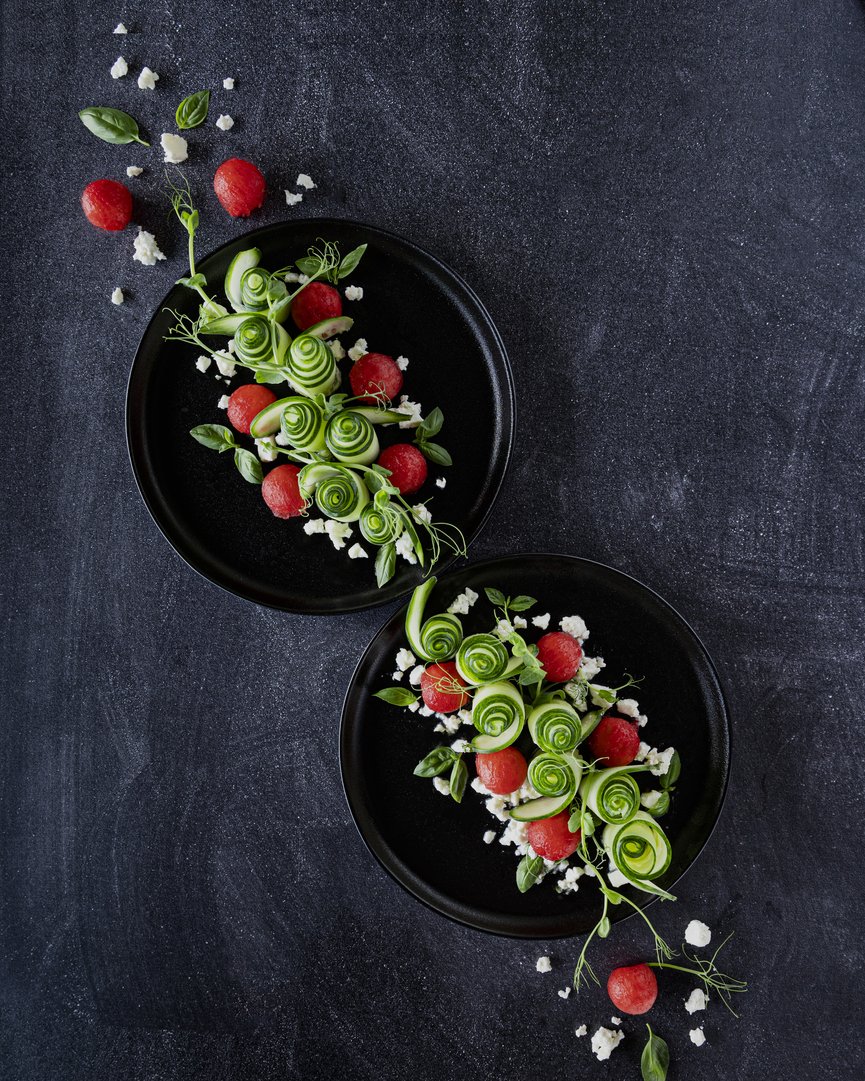 Titelbild zu Wassermelonen-Gurken-Salat mit Feta