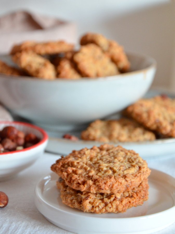 Haferflocken-Haselnuss-Cookies, laktosefrei
