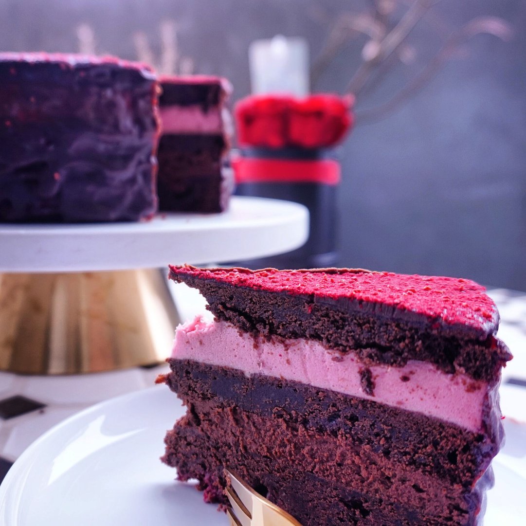 Titelbild zu schokolade-himbeer torte