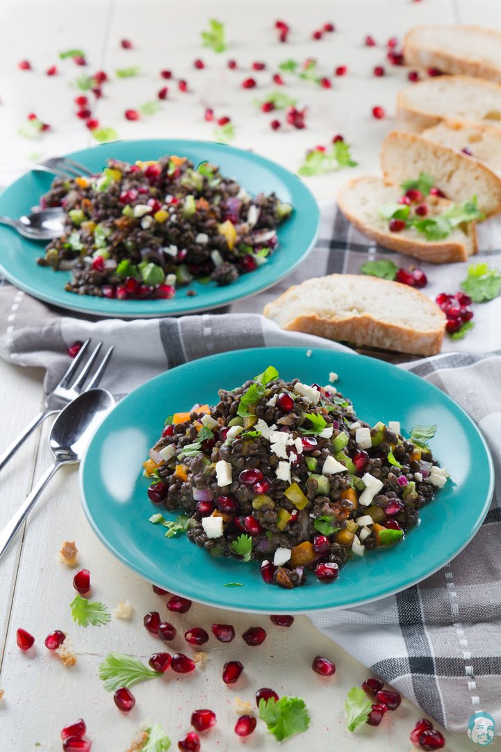 Linsensalat mit Granatapfel