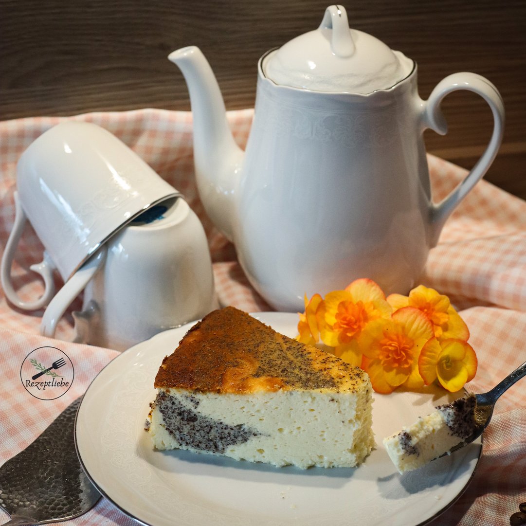 Käsekuchen mit Mohn