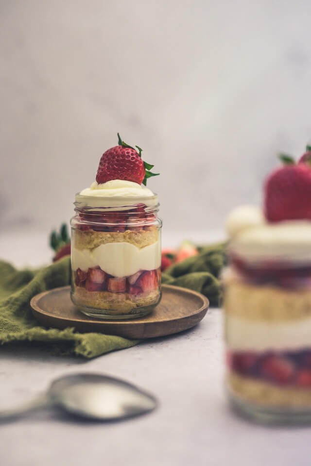 Erdbeer Trifle im Glas