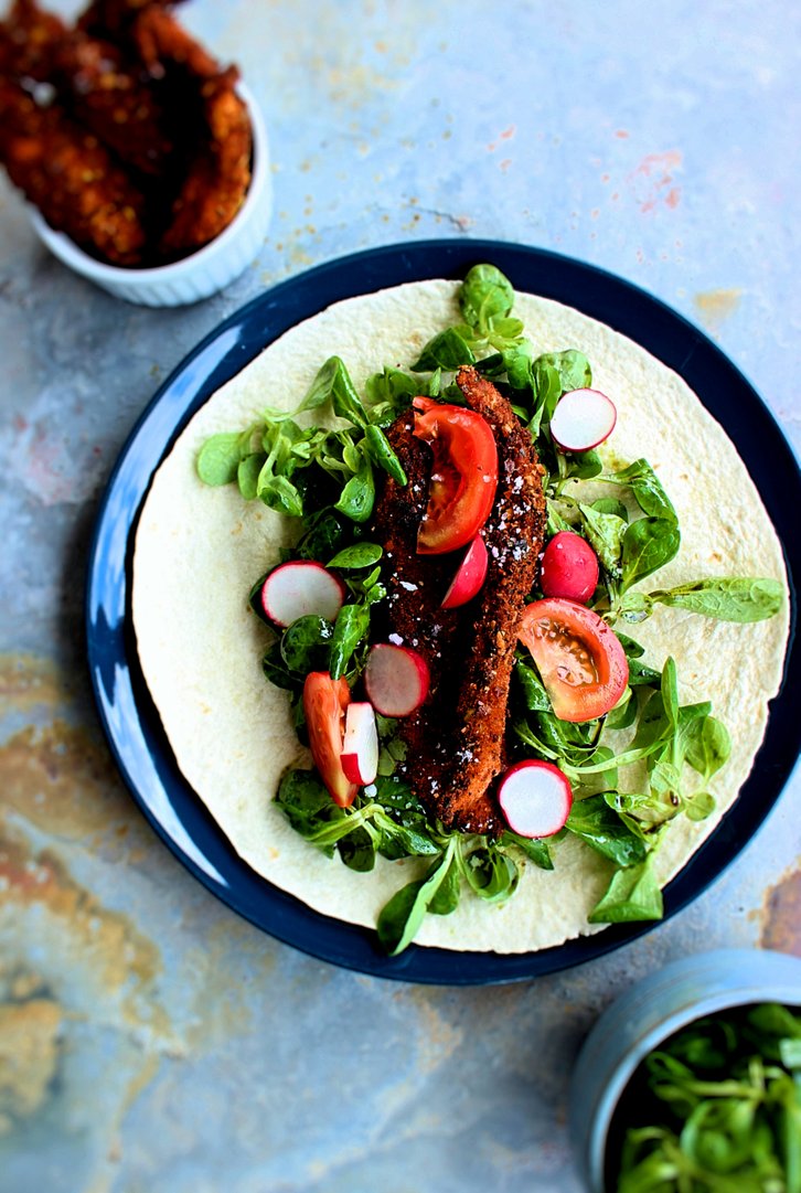 Titelbild zu Backhendl Wraps
