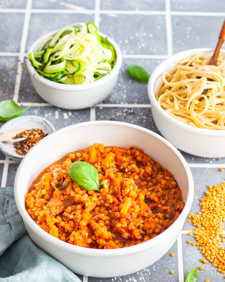 Linsenbolognese to go