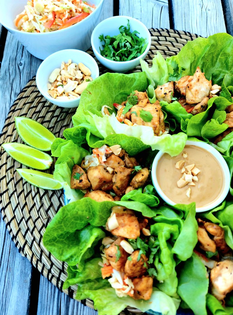 Salat Wraps mitHühnchen