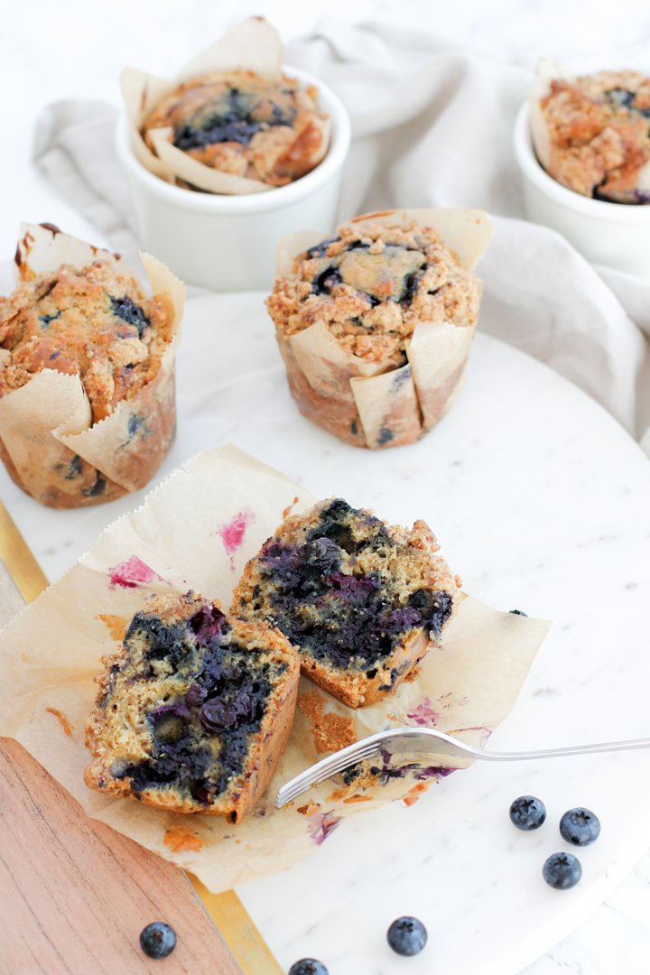 Kulinarisches Erlebnis „Heidelbeer-Garten“ - Heidelbeer-Muffins mit Crumble