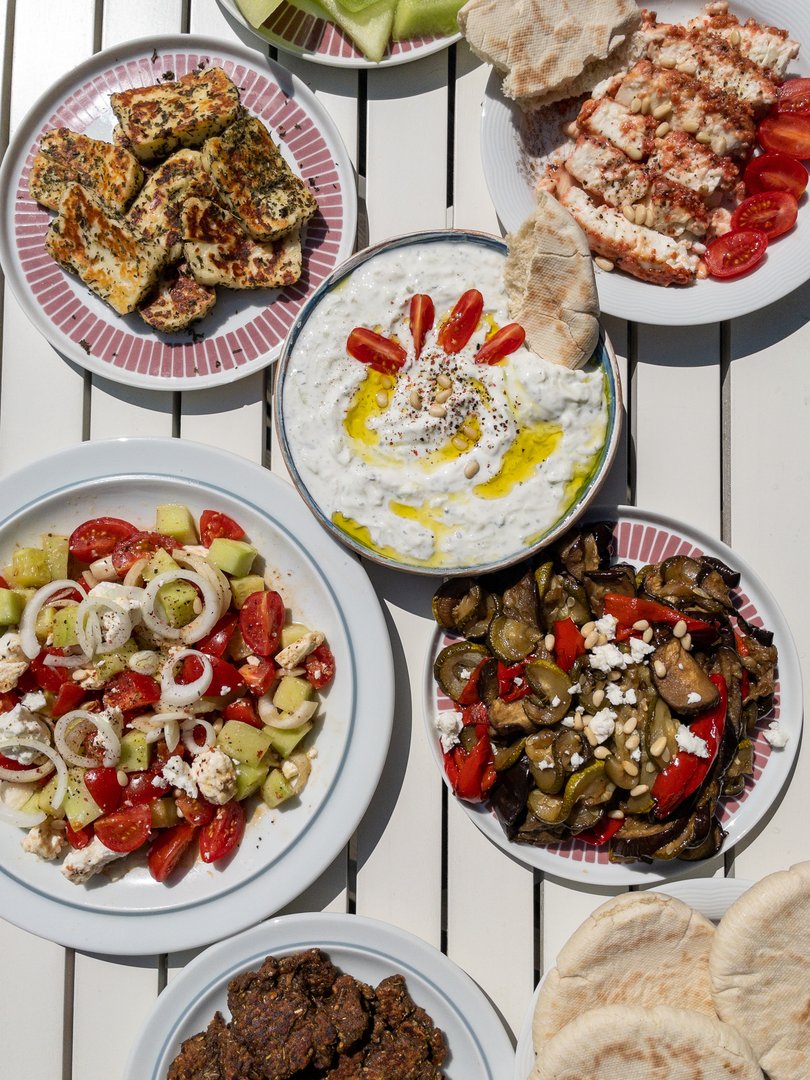 Griechisches Mittagessen - Urlaub zu Hause