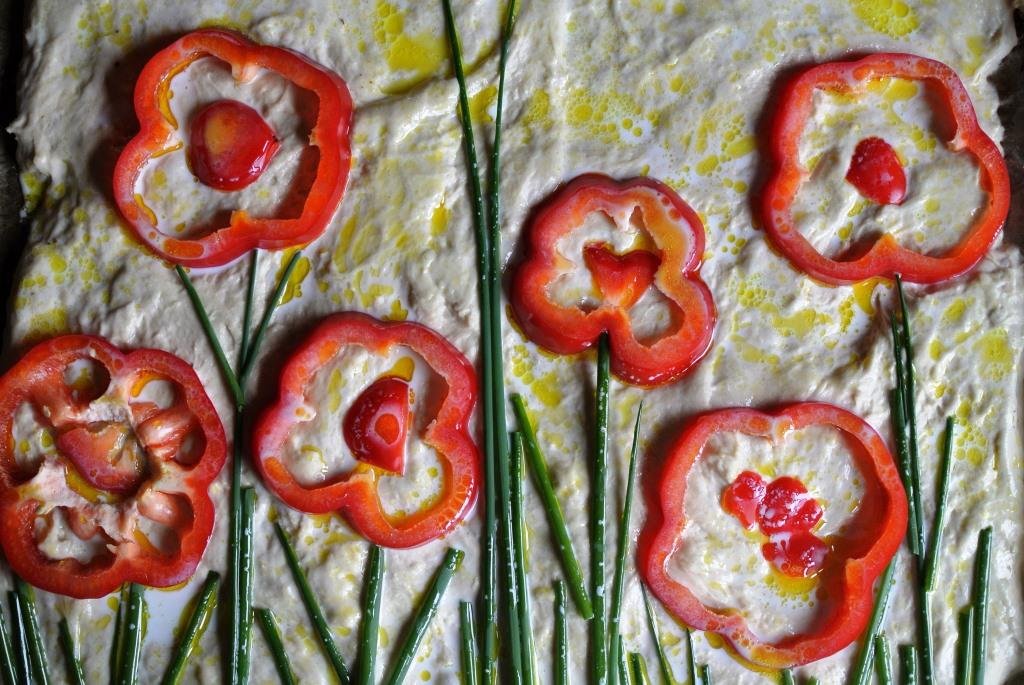 Luftiges Fladenbrot oder Focaccia Garden