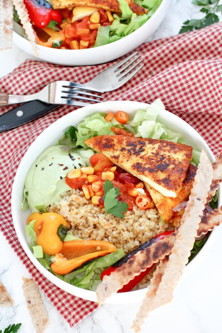 Burrito-Bowl mit Grill-Käse „mexikanisch“