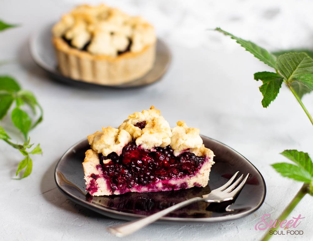 Brombeer-Streusel-Tartelette (vegan)