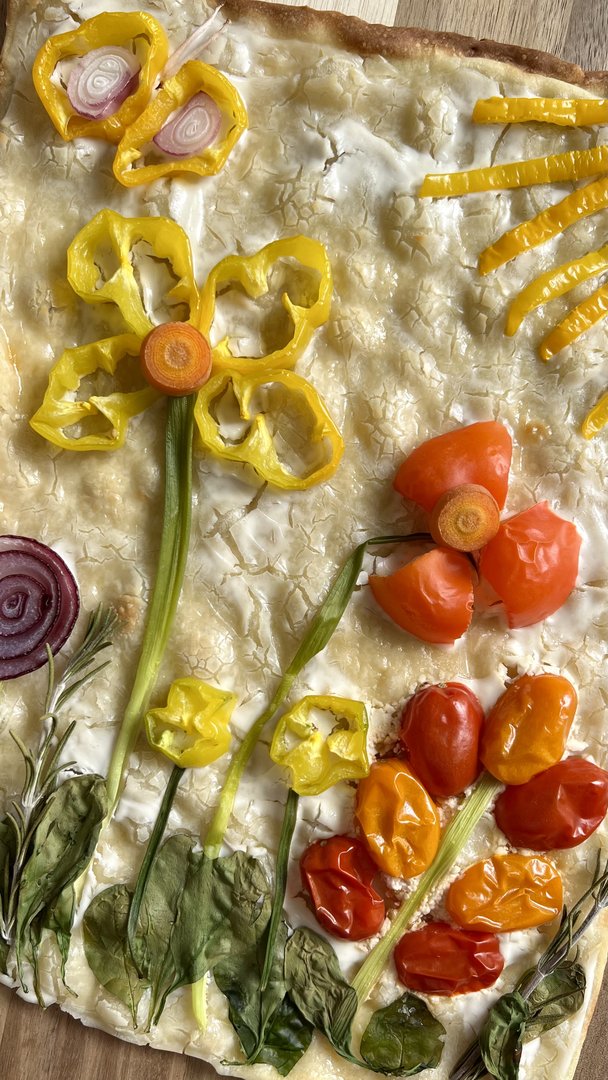 Bunter Flammkuchen-Garten