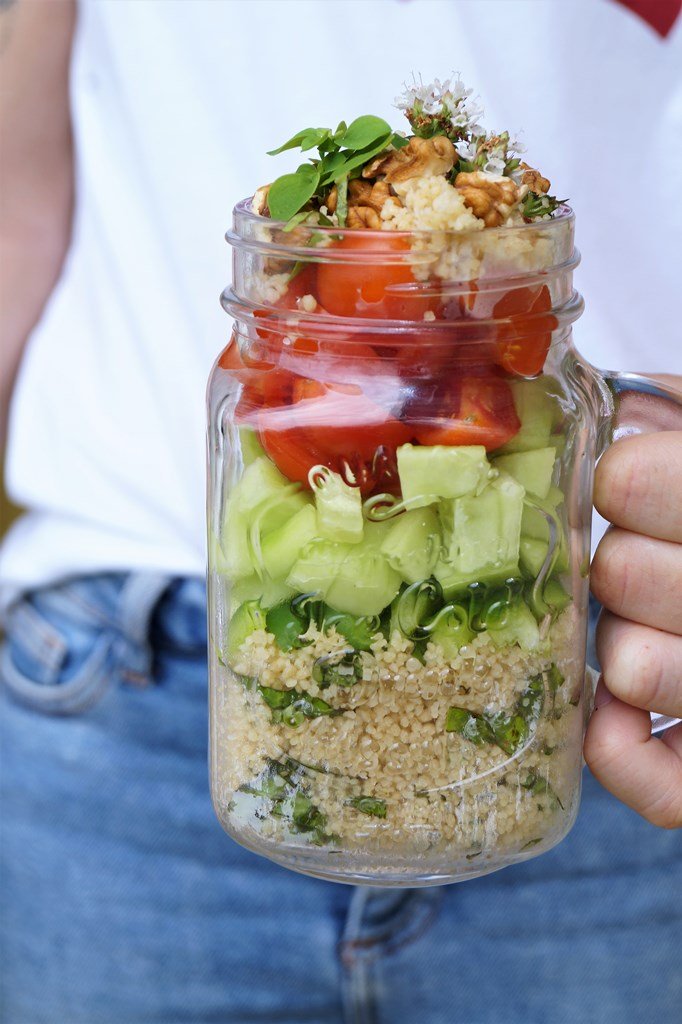 Couscous Salat im Glas