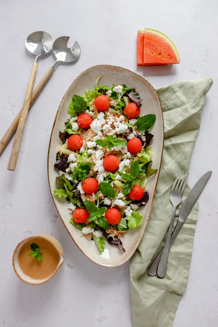 Zero Waste Wassermelonen Salat
