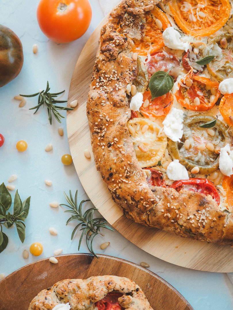 Paradeiser-Galette mit Urlaubsfeeling