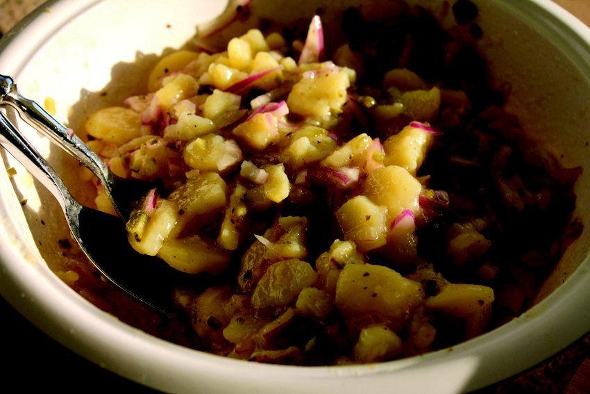 Kartoffelsalat aus dem Garten
