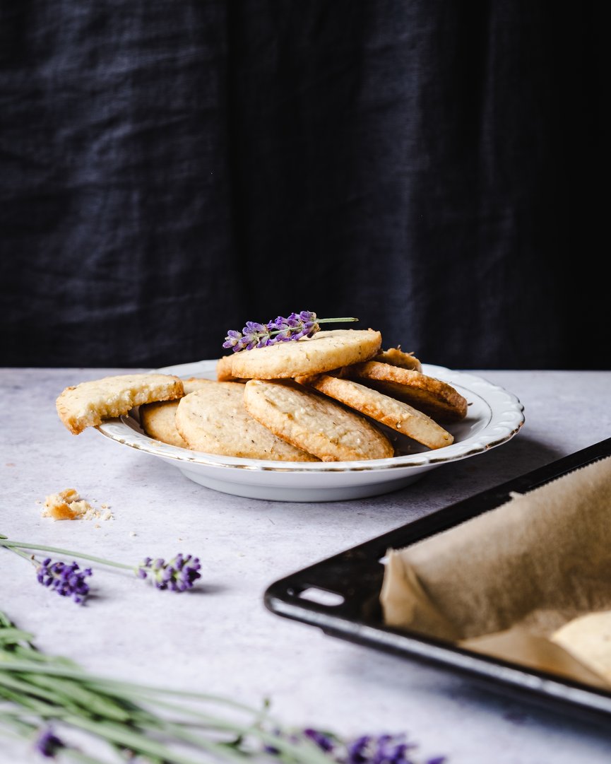 Shortbread Kekse mit Lavendel