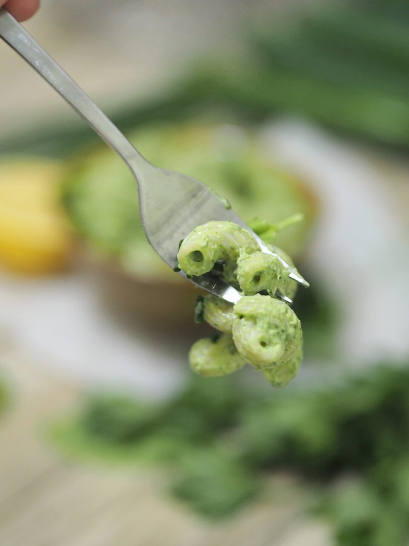 Grüner Nudelsalat