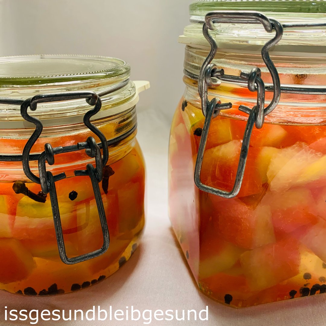 Eingelegte Wassermelonenschalen