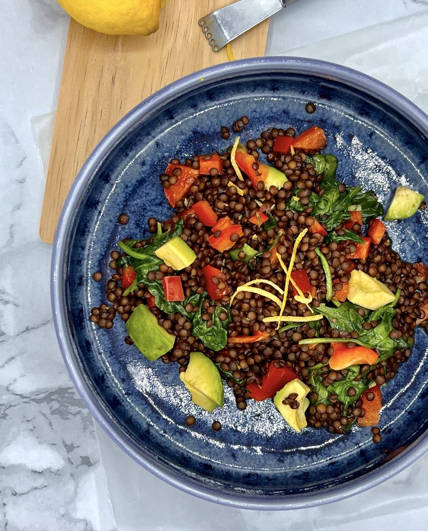 Linsensalat mit Avocado
