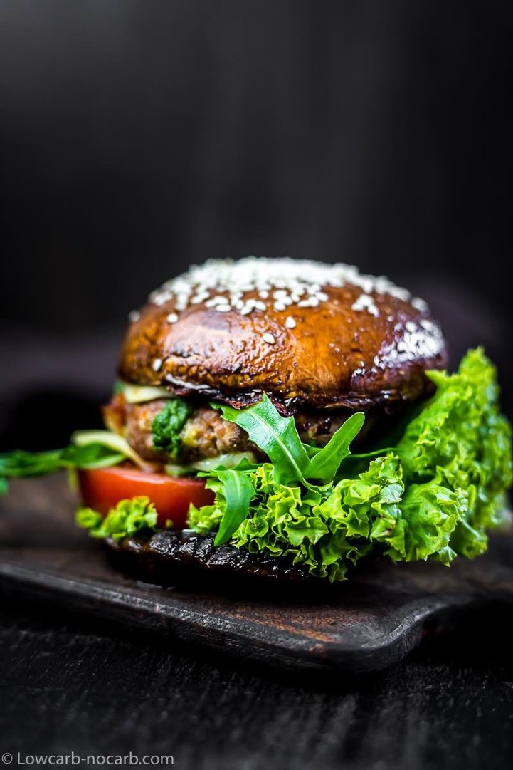 Juicy and Guilt-Free Portobello Mushroom Keto Burger