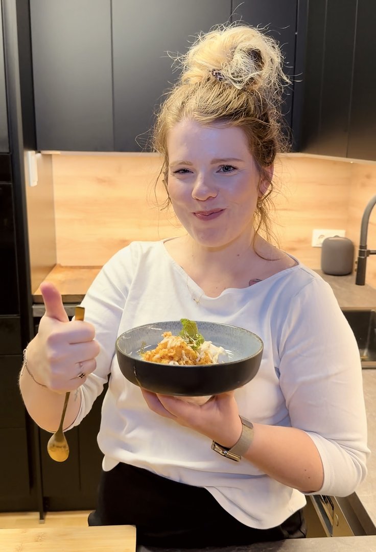 Eisgehobelte Nektarine mit Joghurt