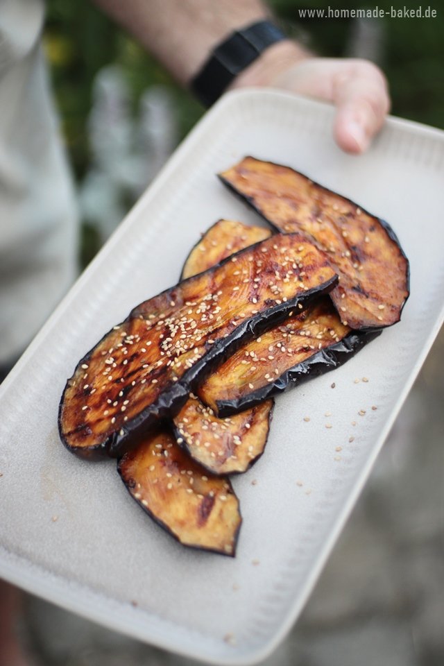 Miso-Auberginen vom Grill