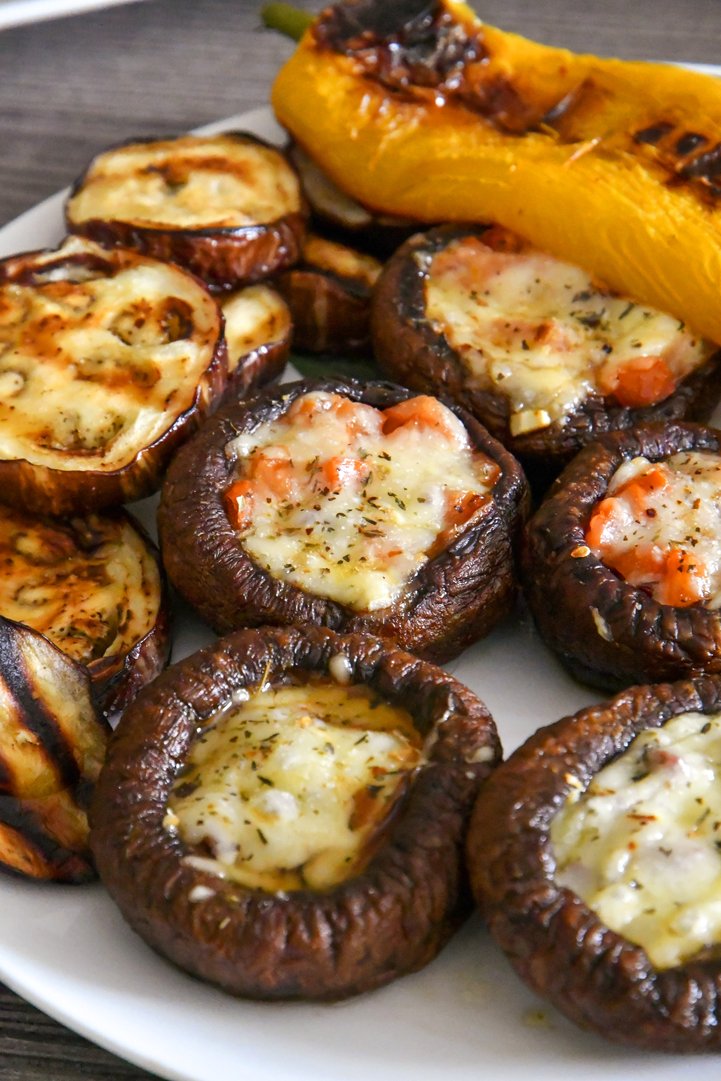 Gefüllte Grill-Champignons