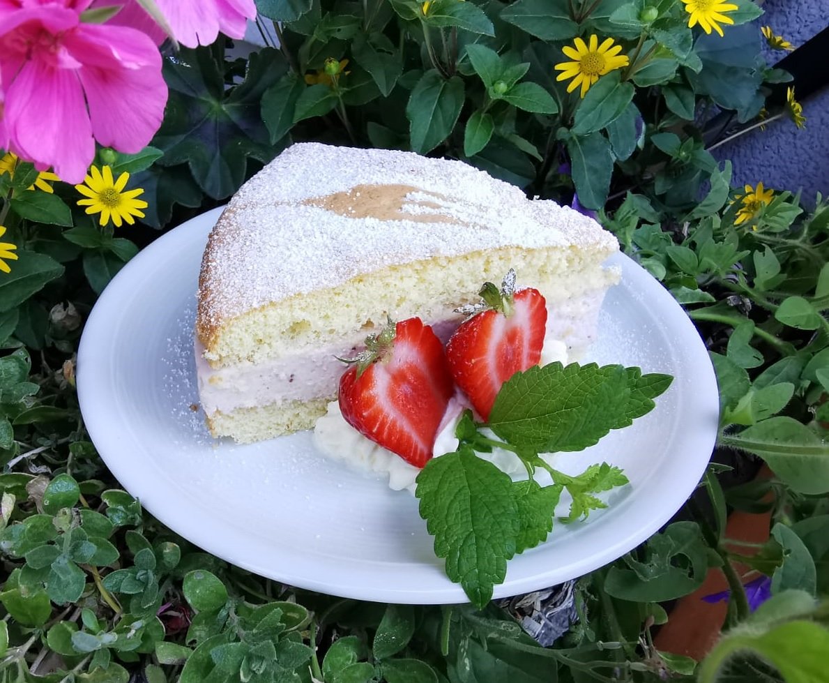 Sommerliche Erdbeer-Topfen-Torte