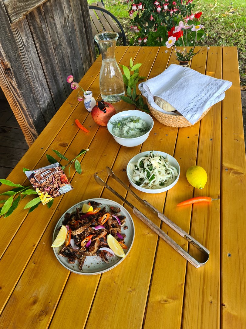 Austernpilz - Gyros vom Holzkohlegrill