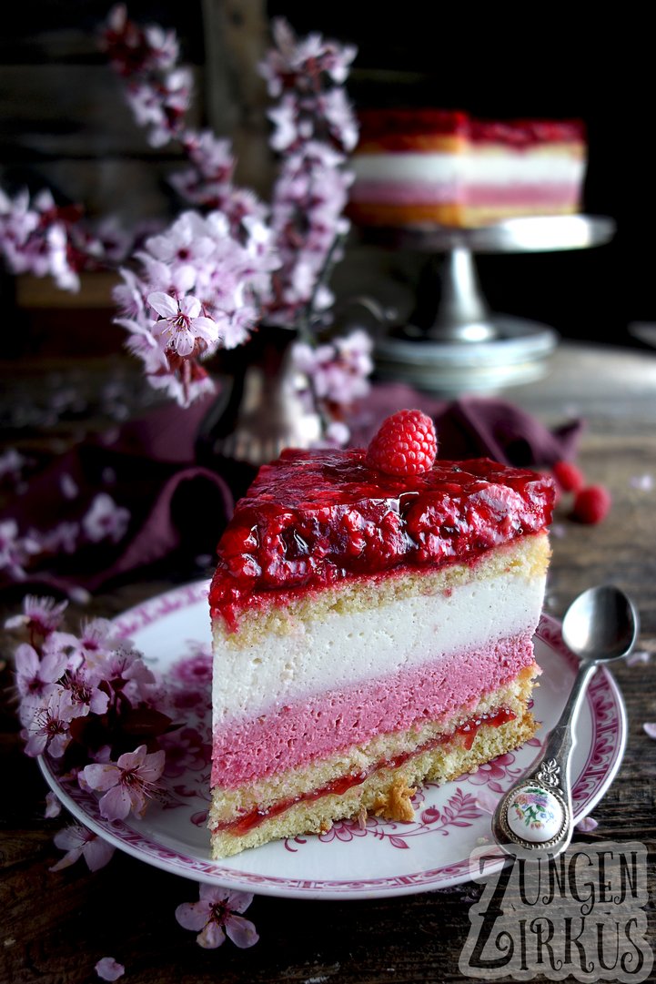 Himbeersahnetorte, fruchtig und cremig