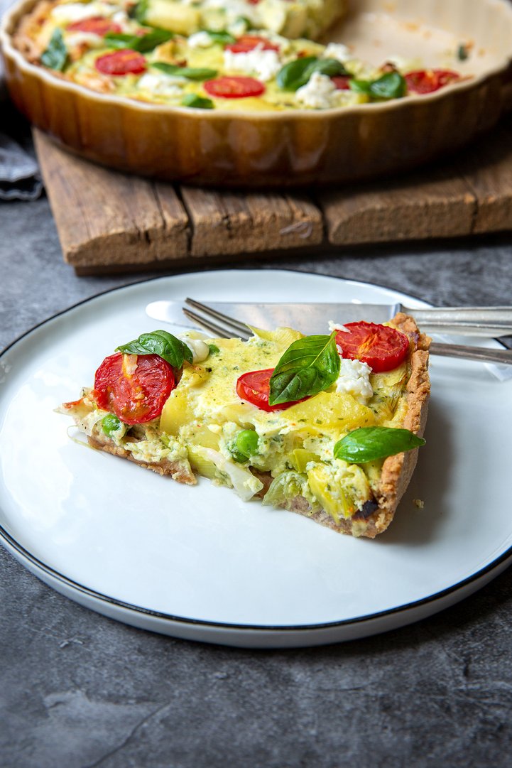 Sommerliche Quiche Caprese