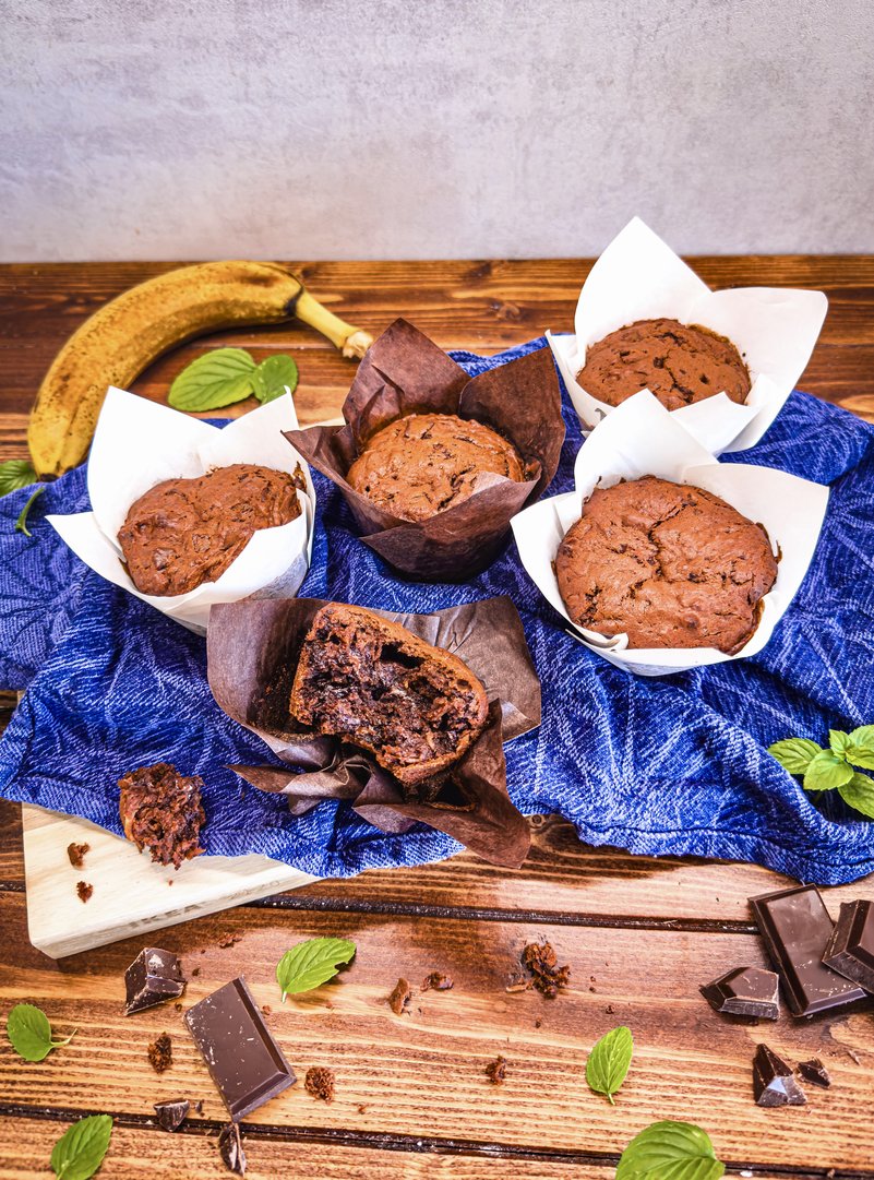 Bananen-Sauerkraut-Schoko Muffins