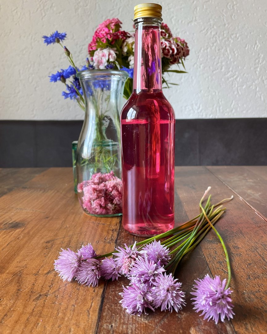 Schnittlauchblüten Essig