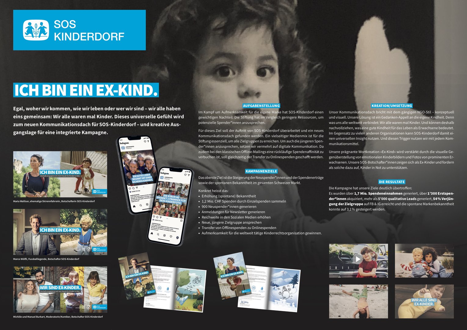 Titelbild zu SOS Kinderdorf "Ex-Kind Kampagne"