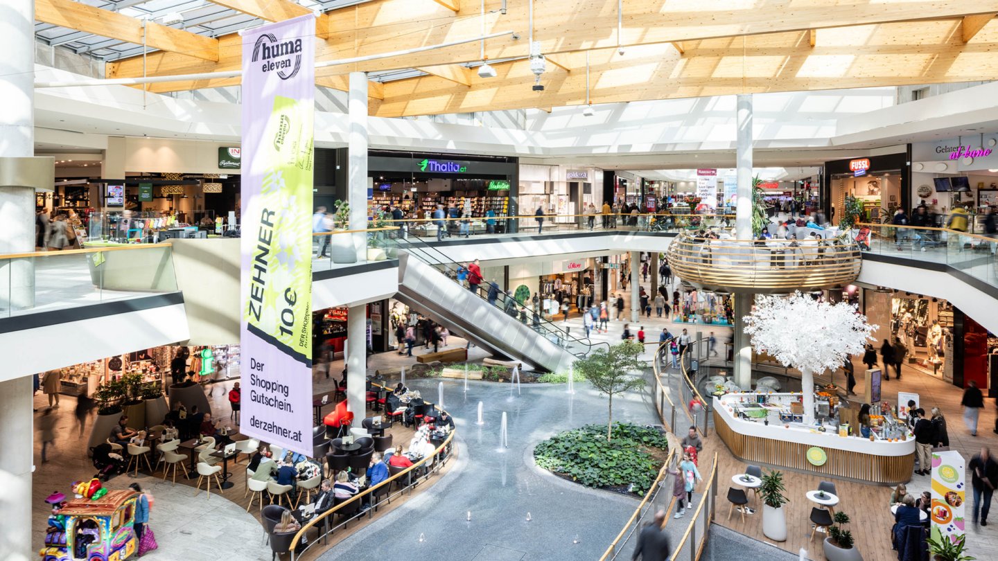 Titelbild zu Energieeffizienz in Shopping - Center - HUMA ELEVEN