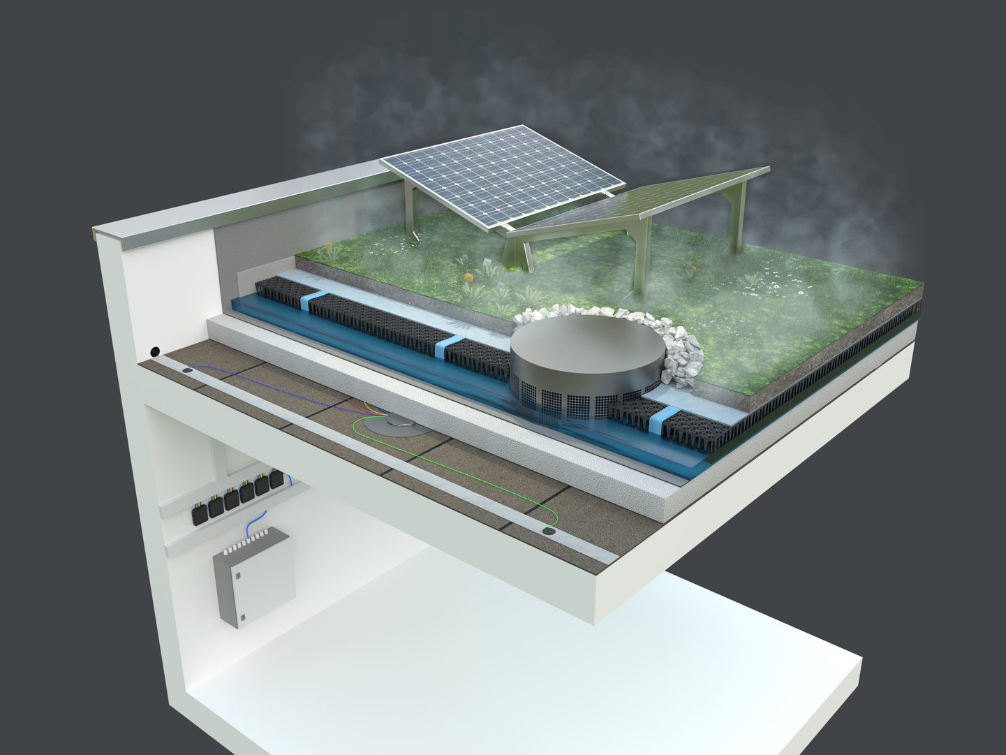 Titelbild zu Detentionsdach